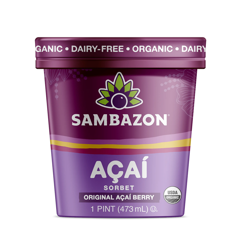 Organic & Dairy-Free Frozen Acai Berry Sorbet | SAMBAZON Organic & Dairy-Free Frozen Acai Berry Sorbet | SAMBAZON