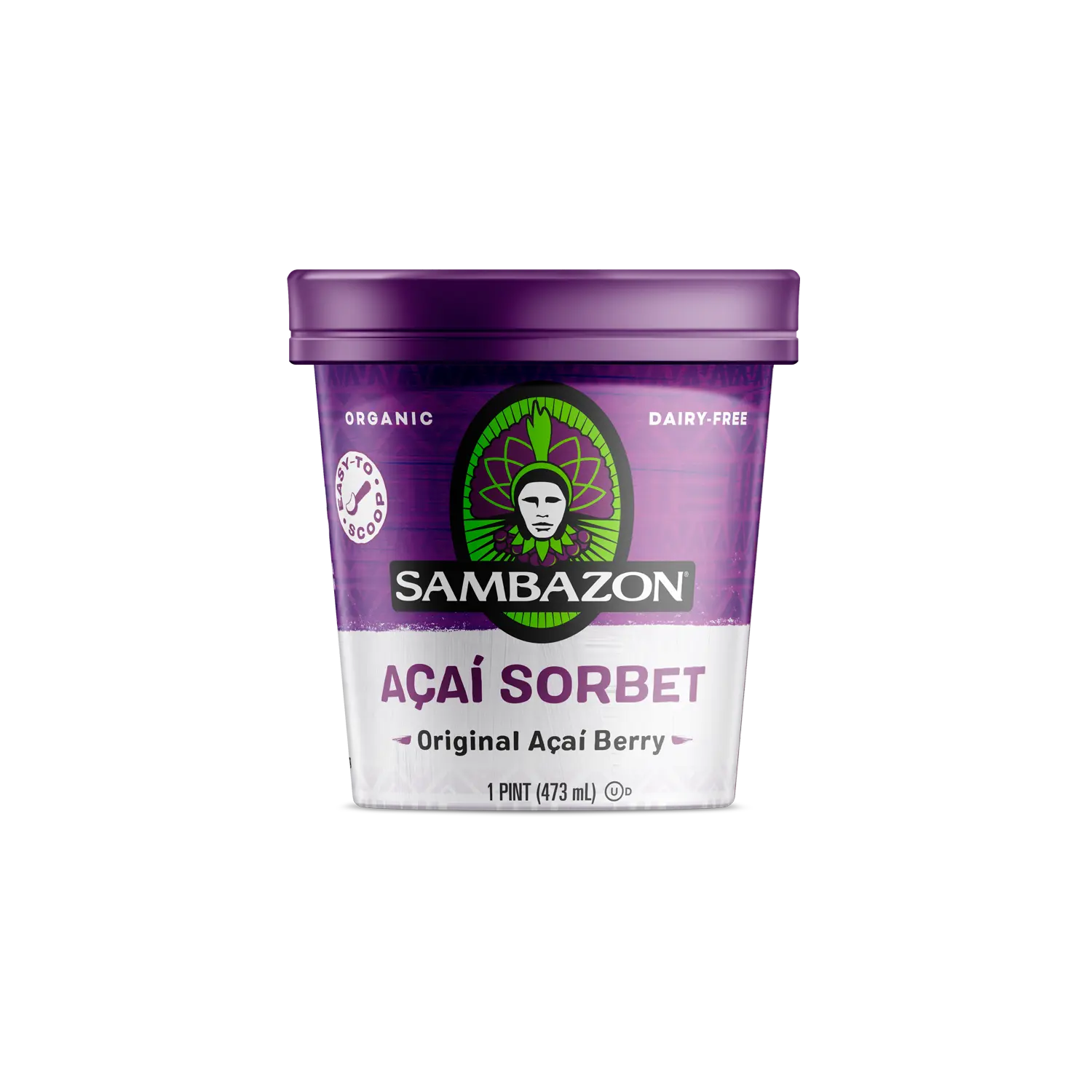 Organic Dairy Free Frozen Acai Berry Sorbet SAMBAZON
