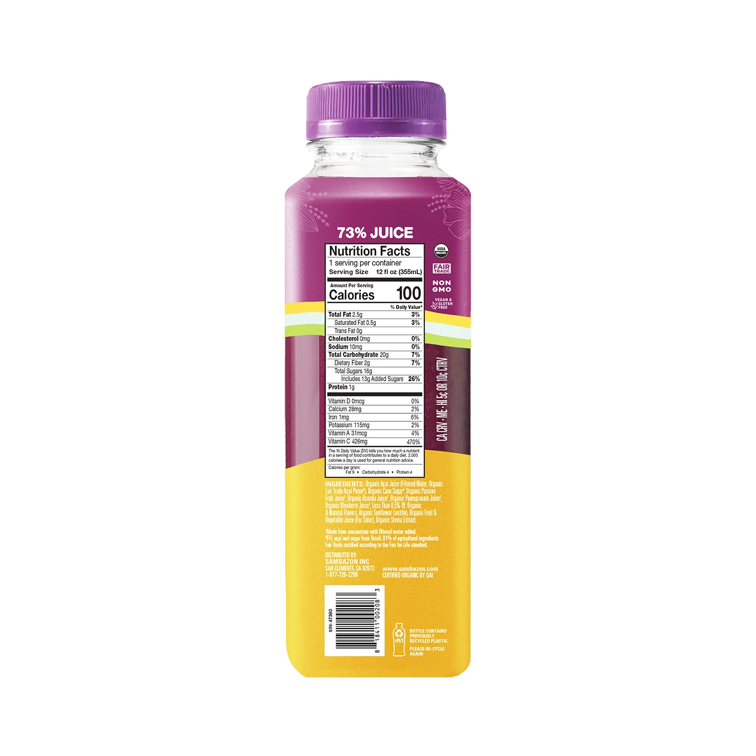 Açaí Passion Fruit Antioxidant Superfruit Juice Blend