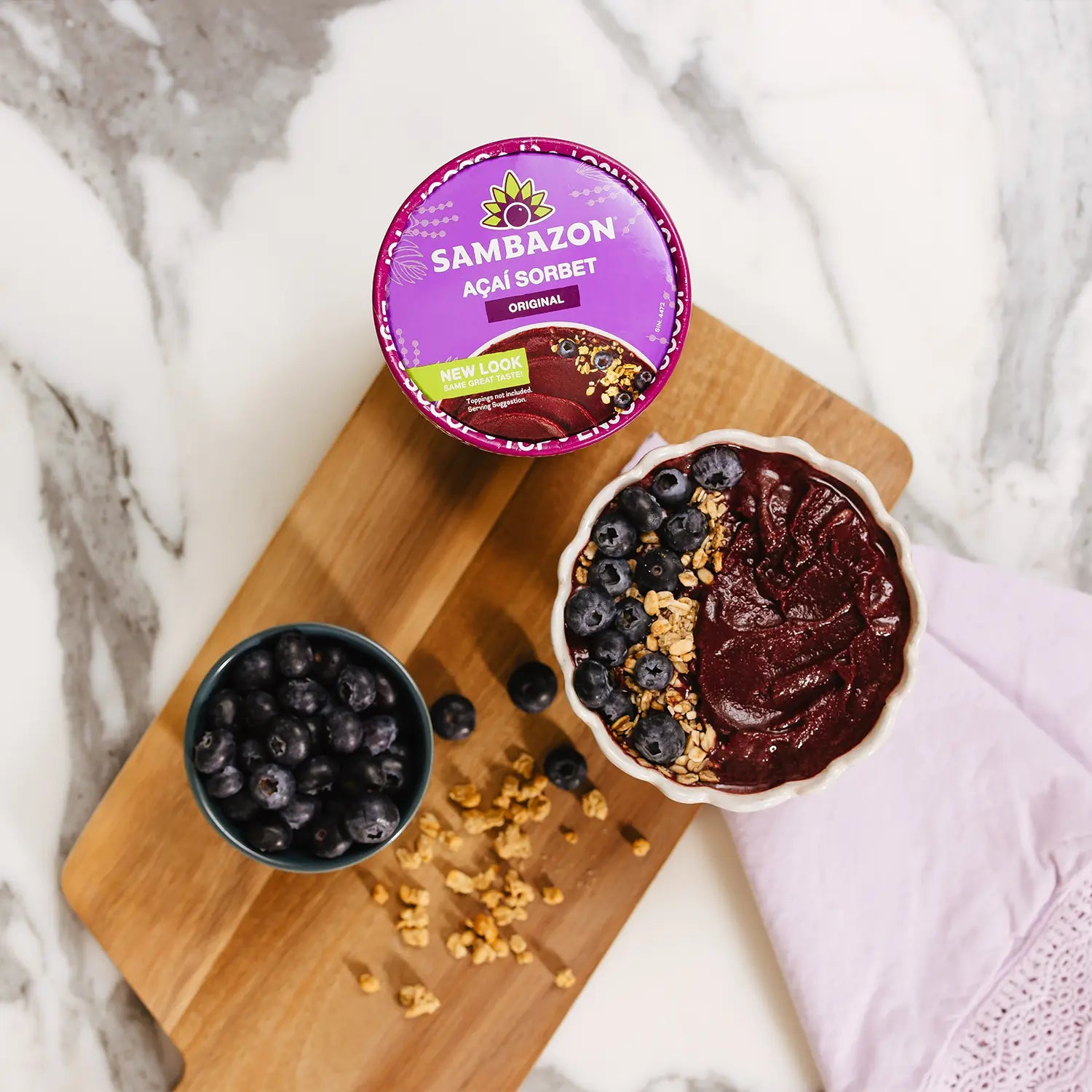 Organic & Dairy-Free Frozen Acai Berry Sorbet | SAMBAZON