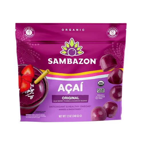 あい 紫M3枚 Frozen Acai Packets - Acai Packs for Smoothies & Bowls | SAMBAZON