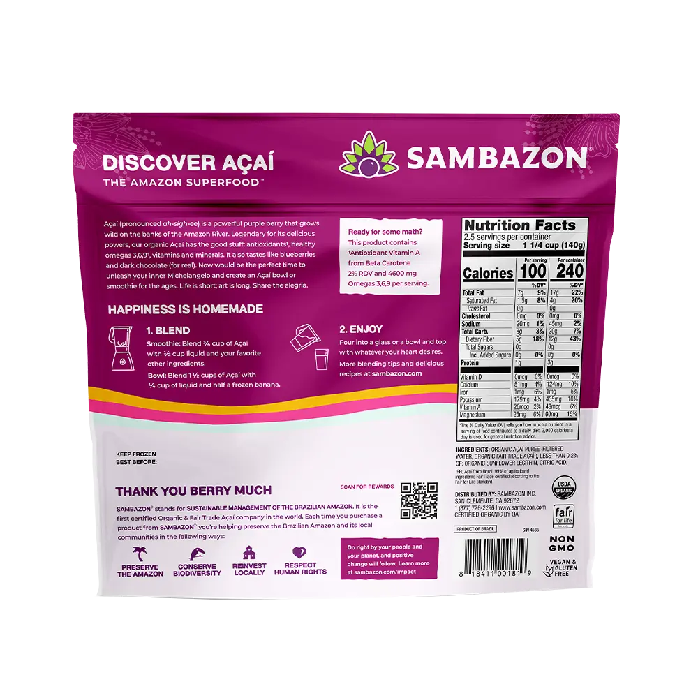 Unsweetened Frozen Açaí