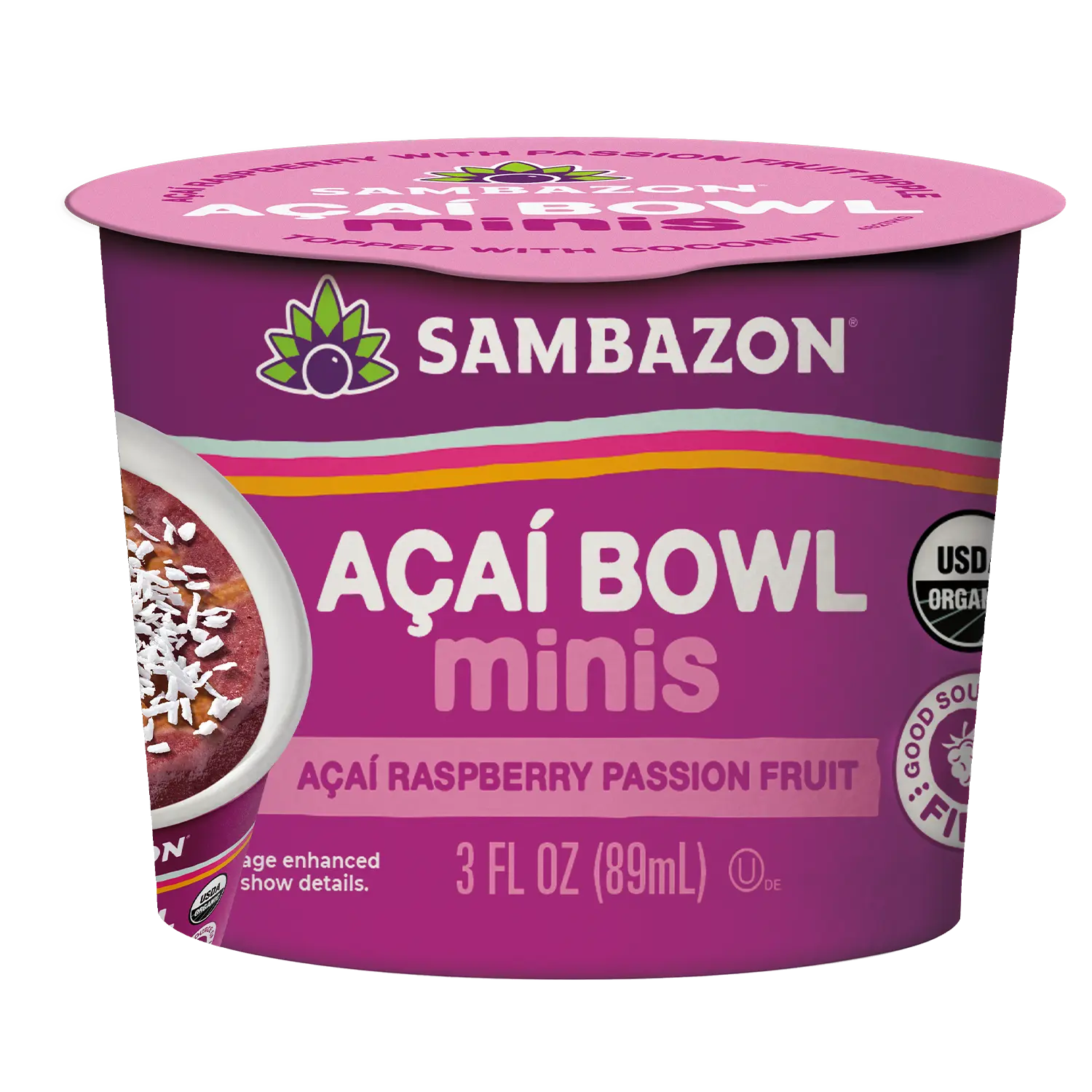 Organic Açaí Bowl Minis – Açaí Raspberry Passion Fruit