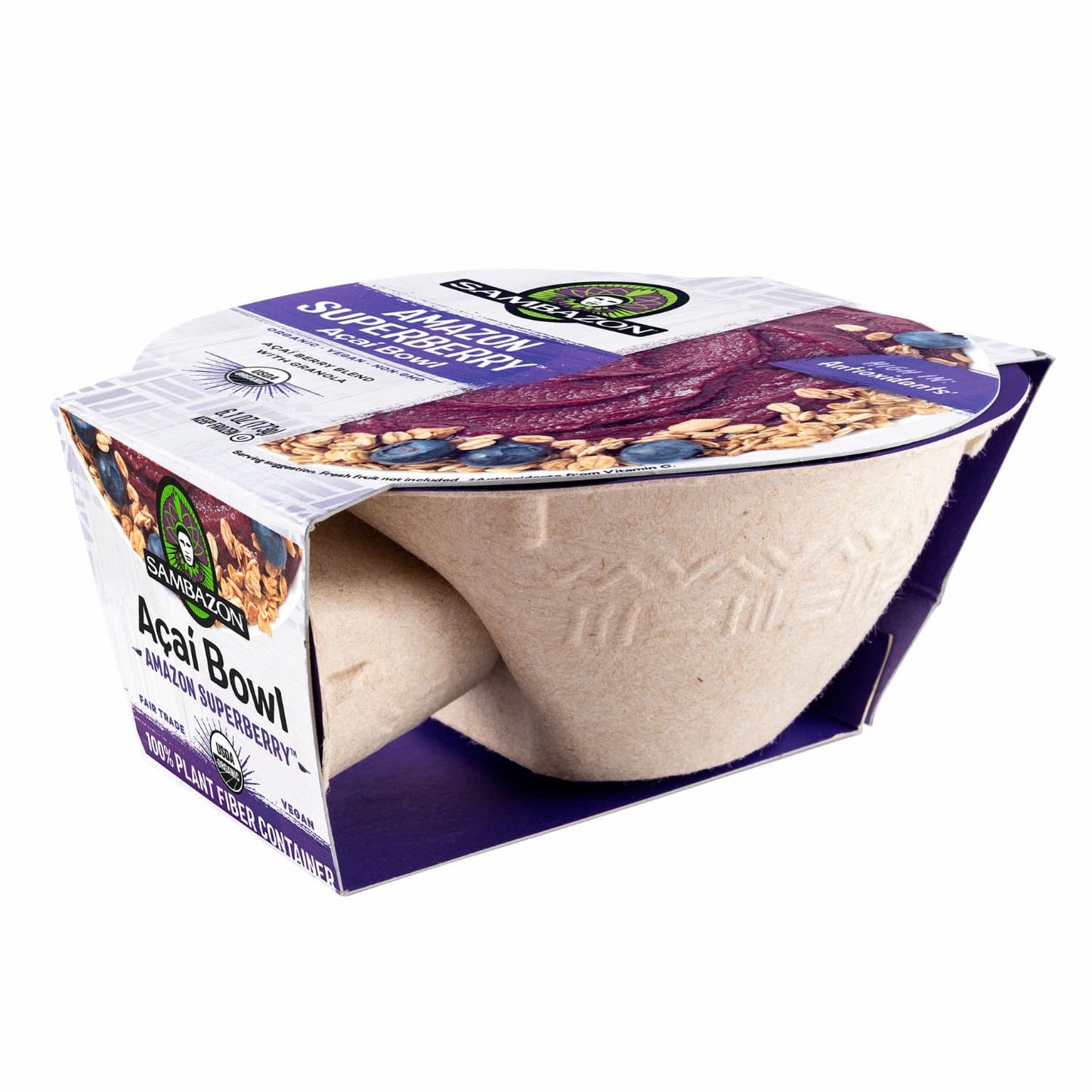 acai bowl calories and nutritional facts on packaging
