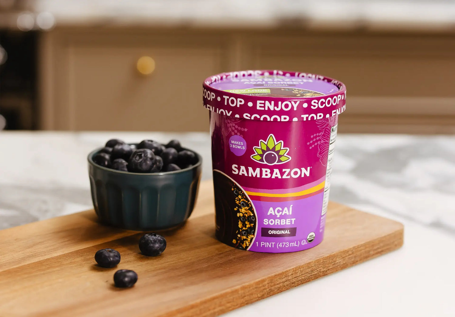 Organic & Dairy-Free Frozen Acai Berry Sorbet | SAMBAZON Organic & Dairy-Free Frozen Acai Berry Sorbet | SAMBAZON