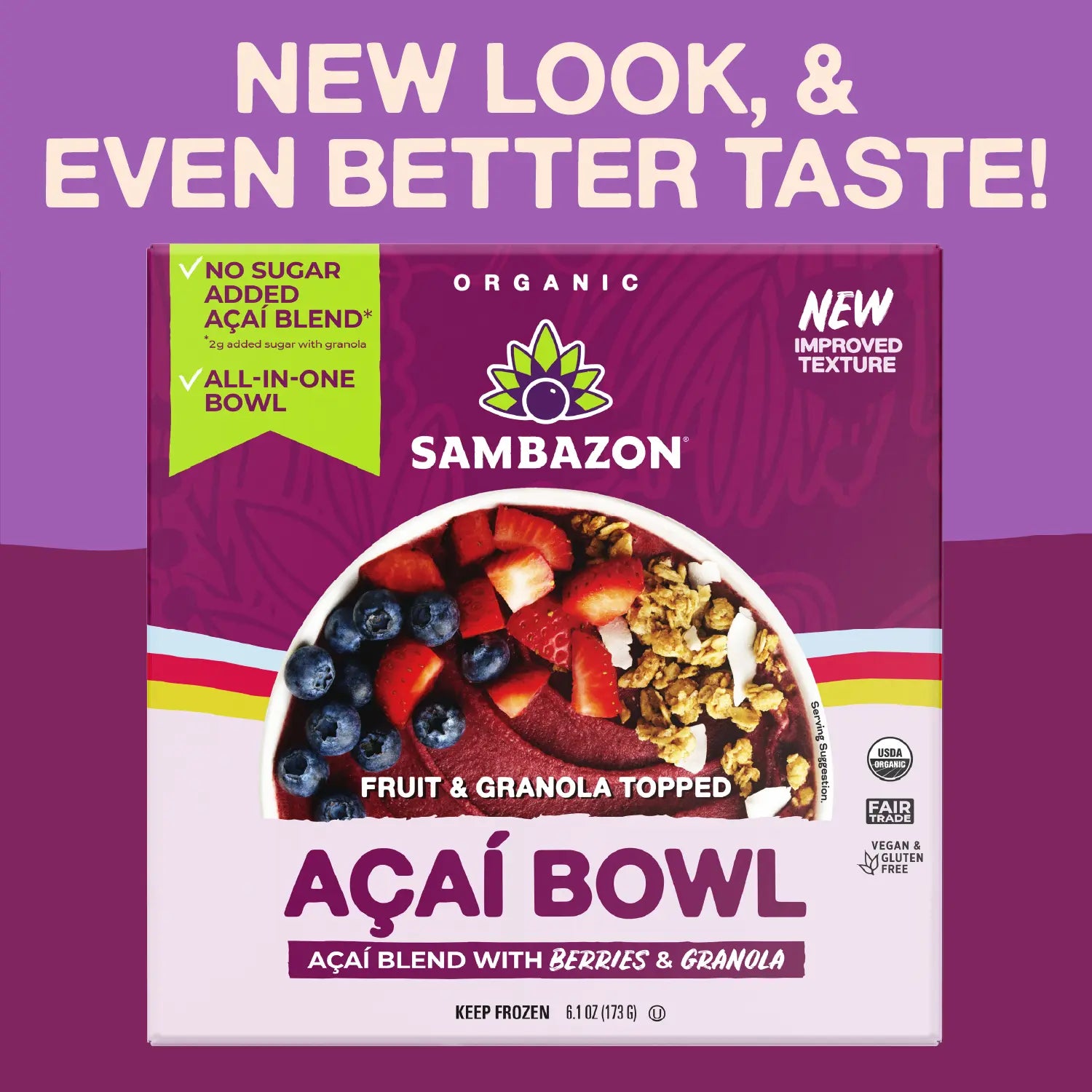 Fruit & Granola Topped Açaí Bowl – Açaí Blend