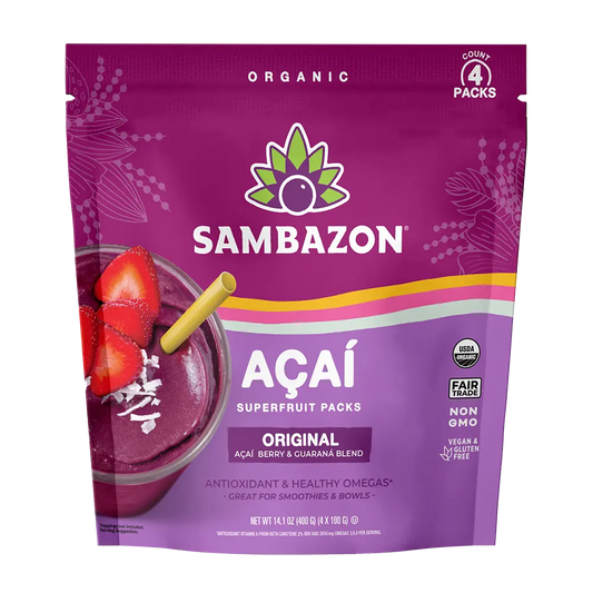 Frozen Acai Packets Acai Packs for Smoothies & Bowls SAMBAZON