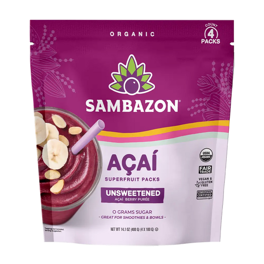 Frozen Acai Packets Acai Packs for Smoothies & Bowls SAMBAZON